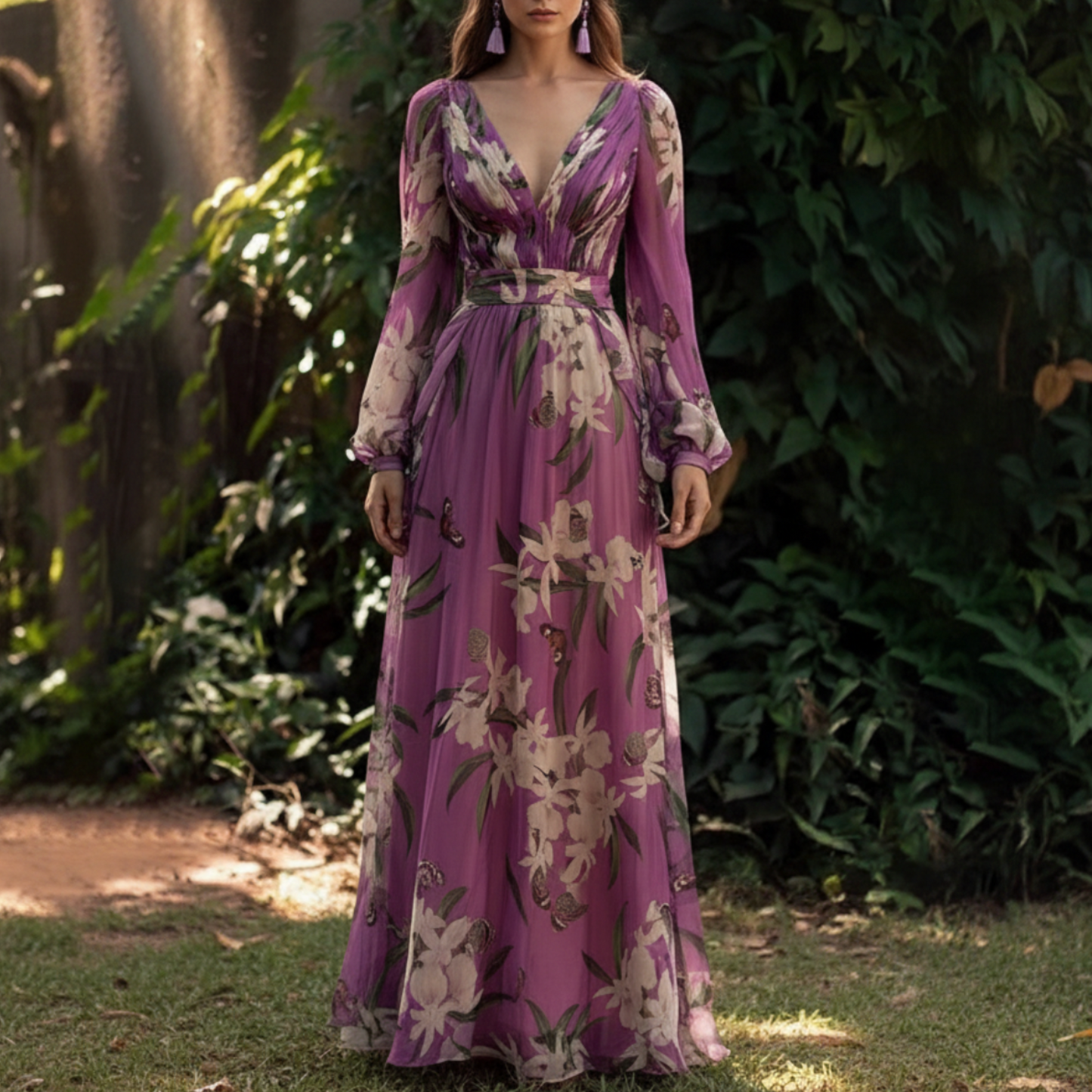 Aralyn | Women’s Floral V-Neck Maxi Dress