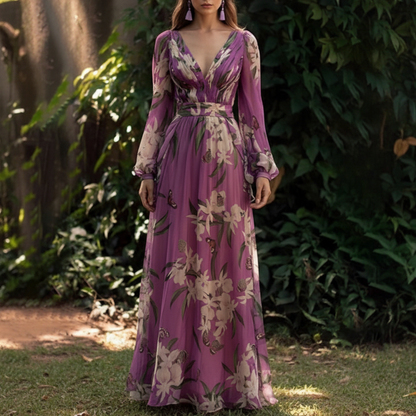 Aralyn | Women’s Floral V-Neck Maxi Dress