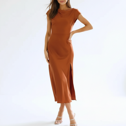 Valeria | Women’s Slip Midi Dress with Minimalist Silhouette