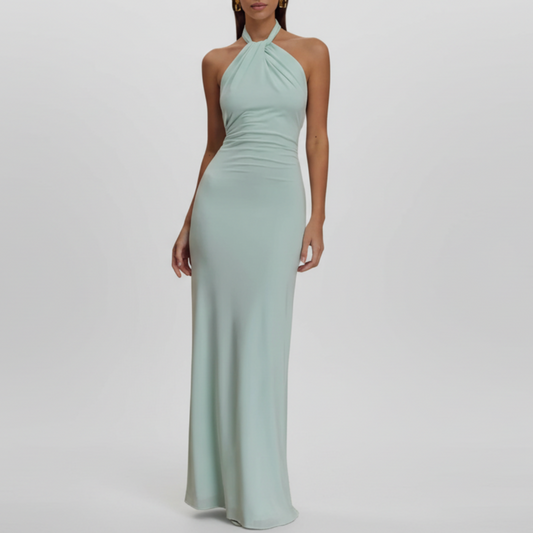 Delilah | Women’s Sophisticated Halter Maxi Dress