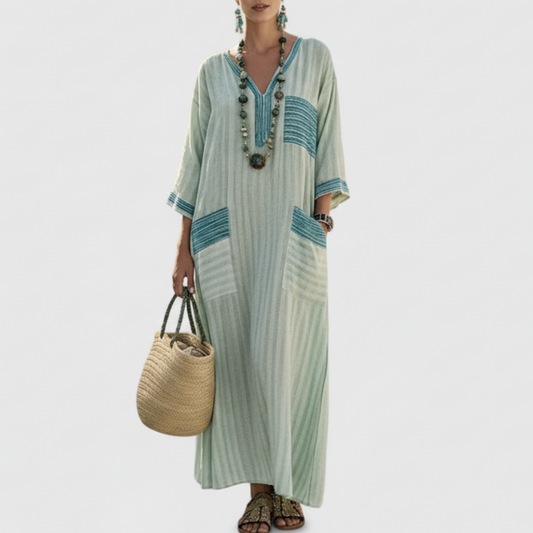 Rory | Women’s Elegant Bohemian Striped Maxi Dress