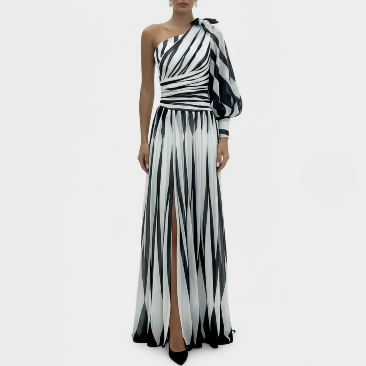 Raelyn | Women’s Sophisticated One-Shoulder Slit Maxi Dress