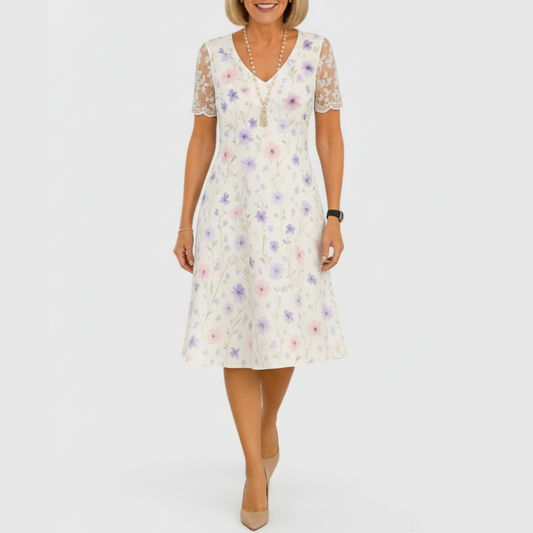 Maren | Women’s Elegant Floral Midi Dress