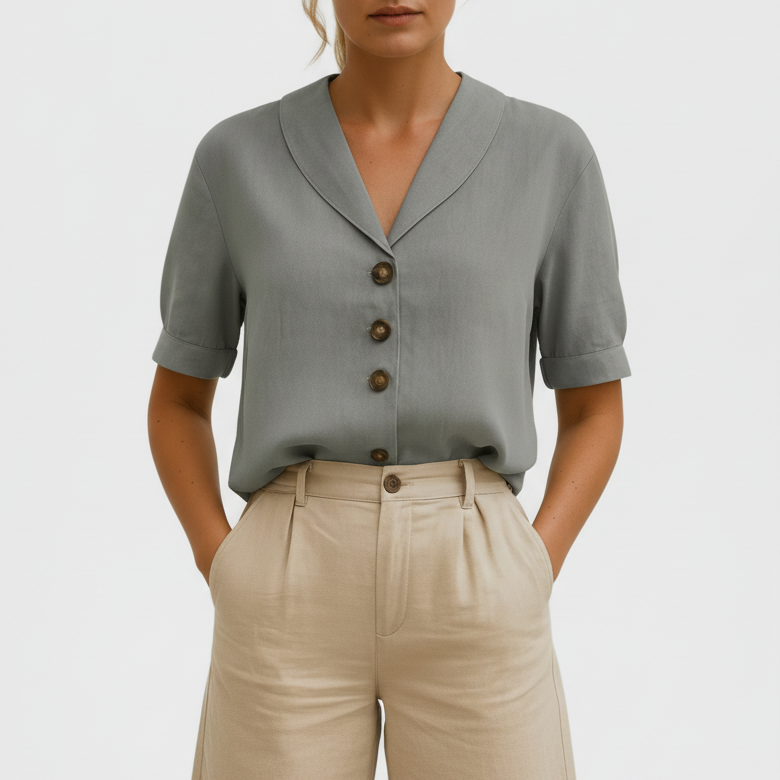 Niyana | Women’s Sophisticated Button Front Blouse