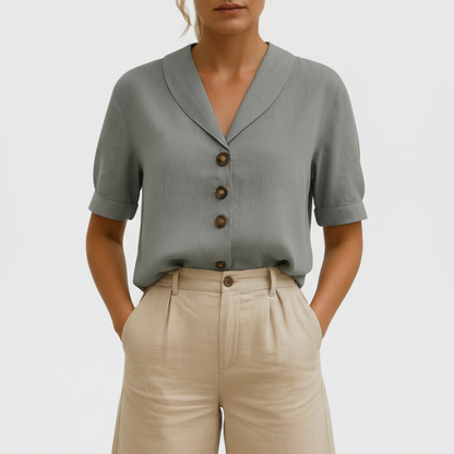 Niyana | Women’s Sophisticated Button Front Blouse