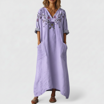 Romy | Women’s Elegant Printed Maxi Dress