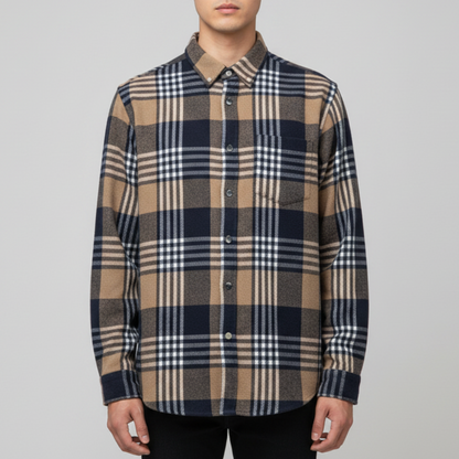 Jake | Men’s Classic Checked Cotton Button Up Shirt
