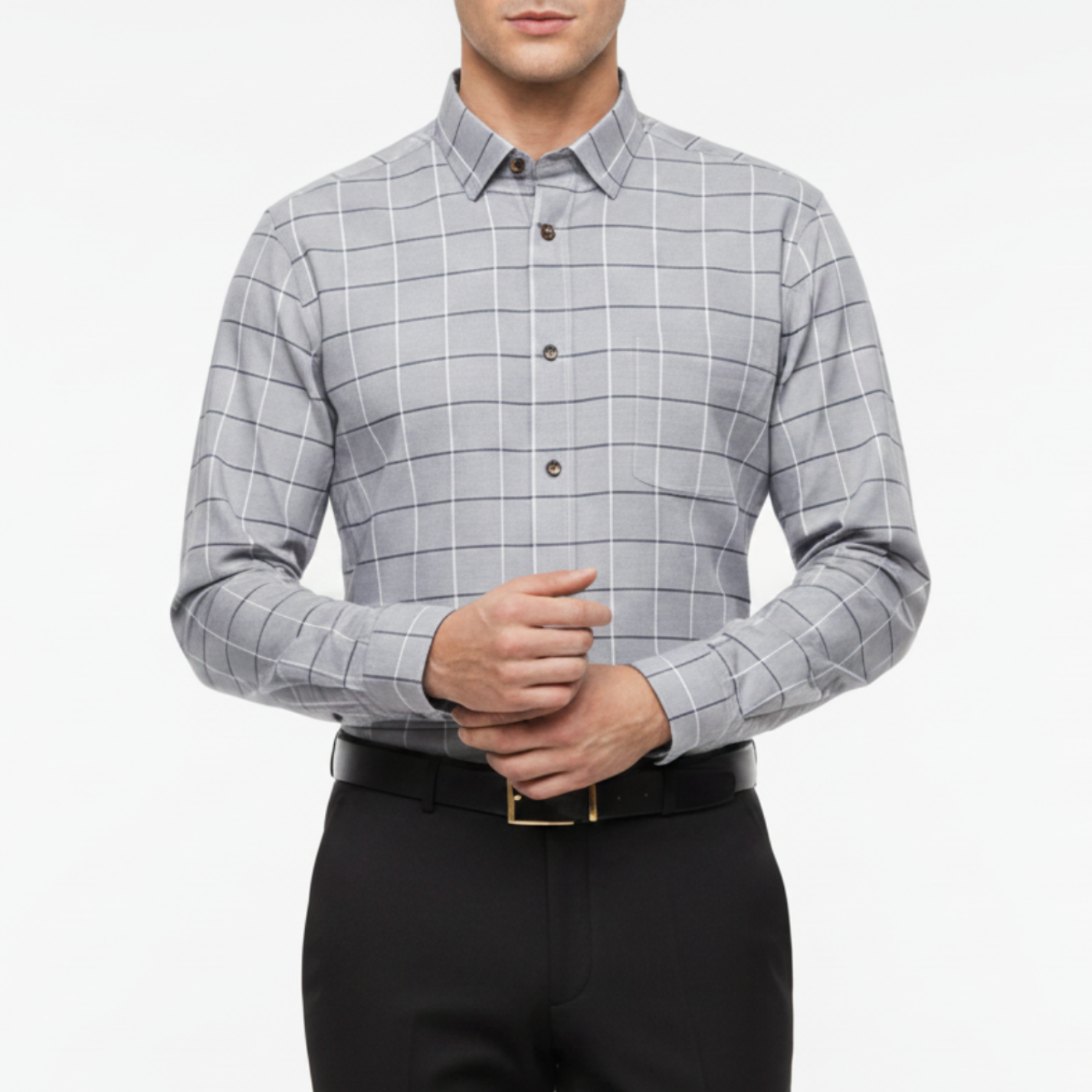 Blaine | Men’s Maritime Print Classic Button Up Shirt