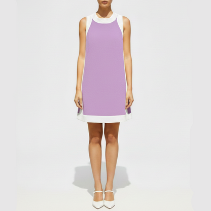 Bria | Women’s Comfortable Contrast Trim Sleeveless Summer Dress