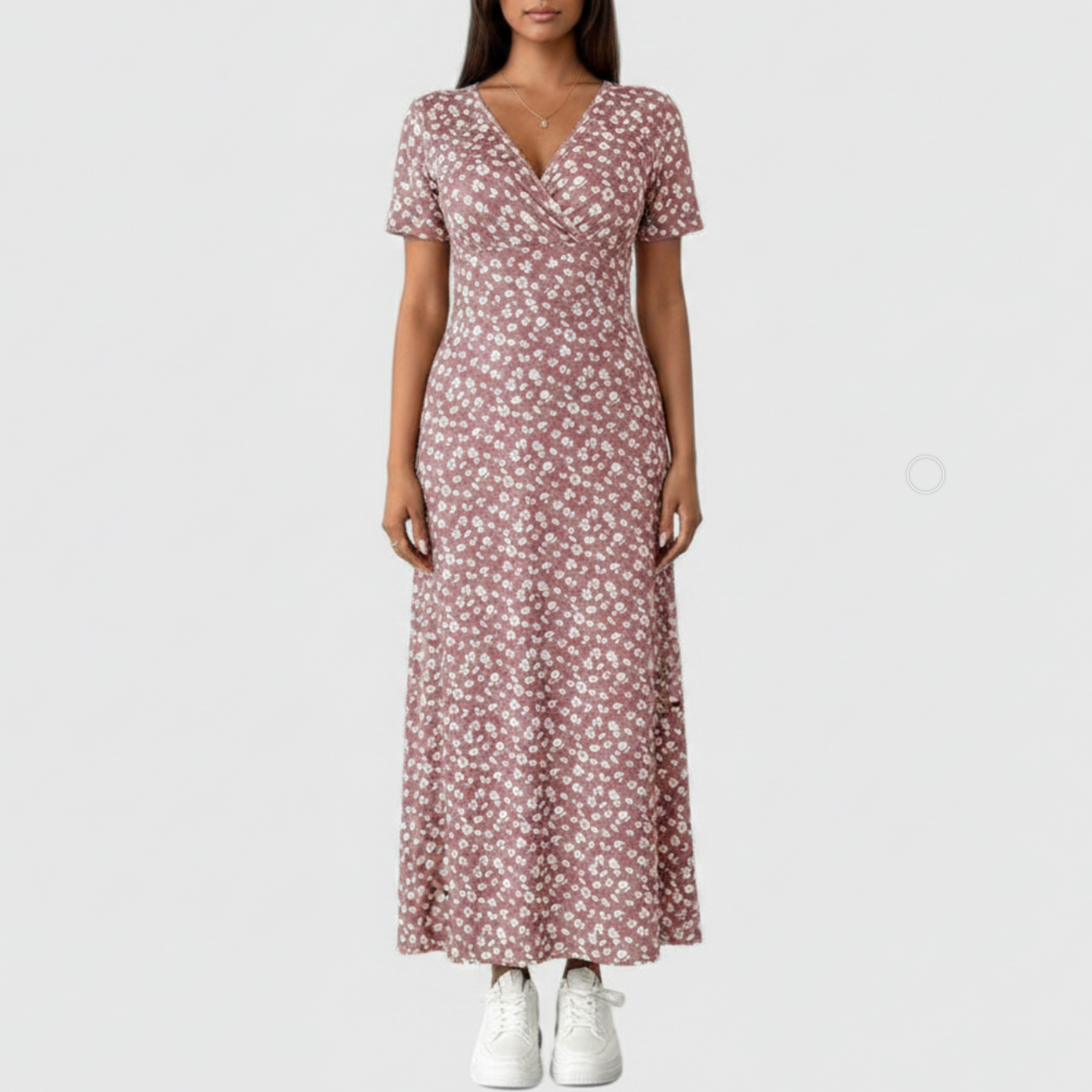 Elaryn | Women’s Floral Flutter Sleeve Maxi Dress