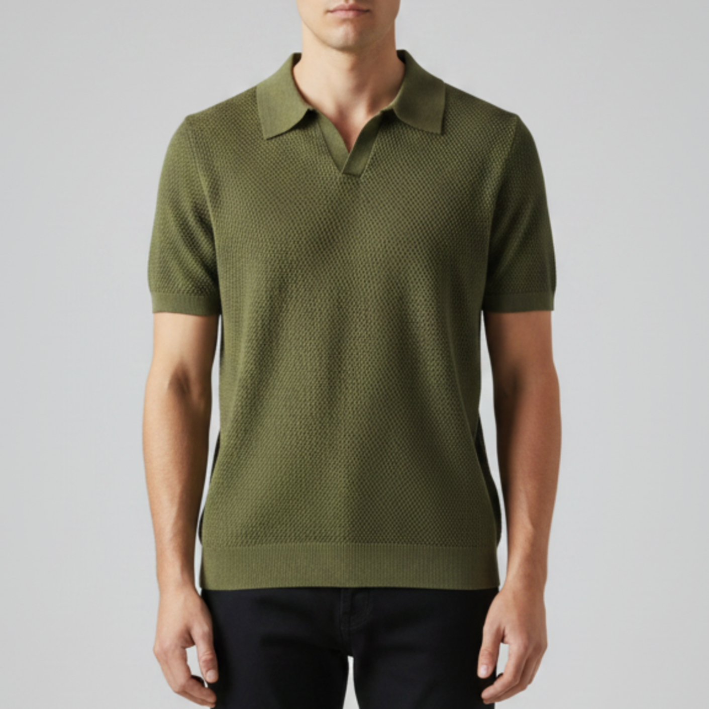 Brenner | Men’s Textured Short Sleeve Classic Polo Shirt