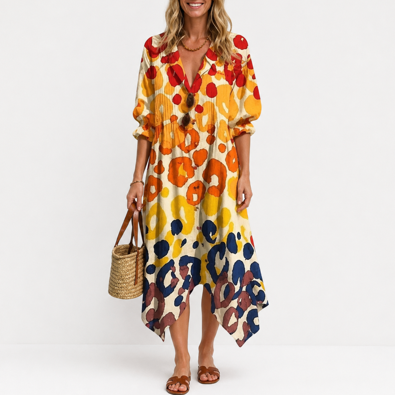 Hazel | Women’s Boho Midi Dress