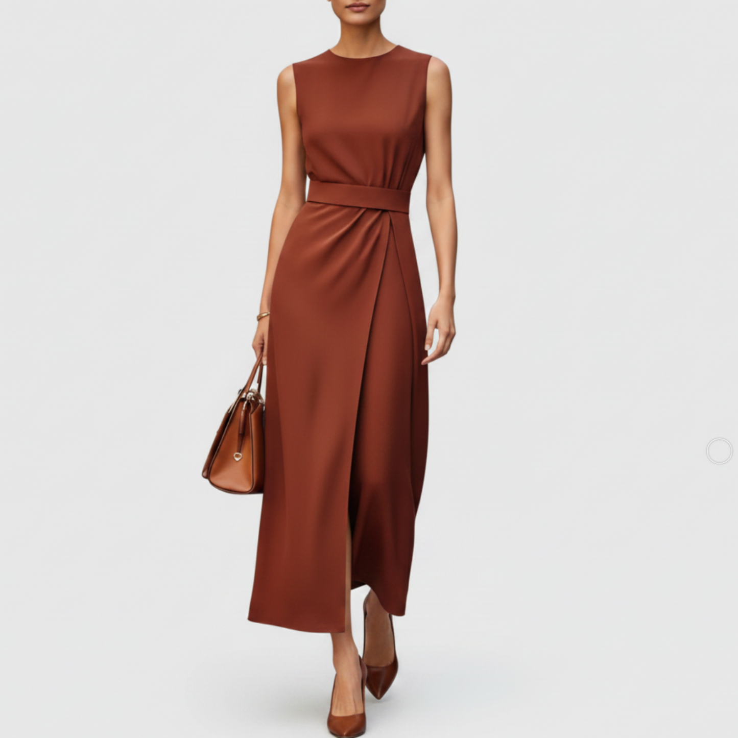 Marina | Women’s Round Neck Midi Dress
