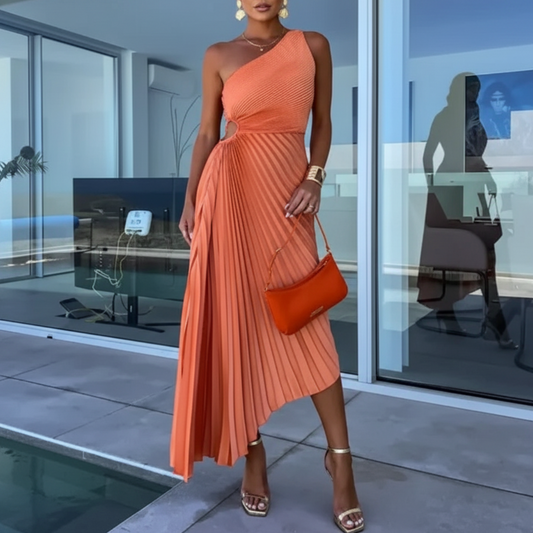 Amara | Women’s One Shoulder Midi Dress