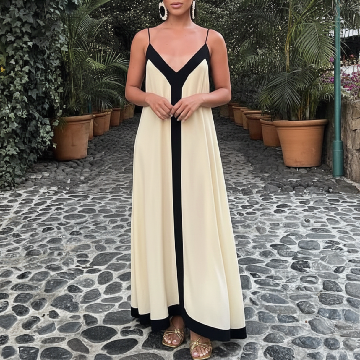 Sheila | Women’s V Neck Maxi Dress