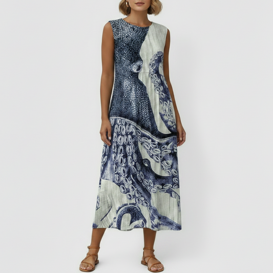 Nerissa | Women’s Abstract Print Midi Dress