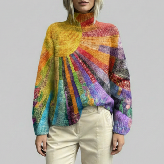 Zariah | Women’s Colorful Abstract Sweater