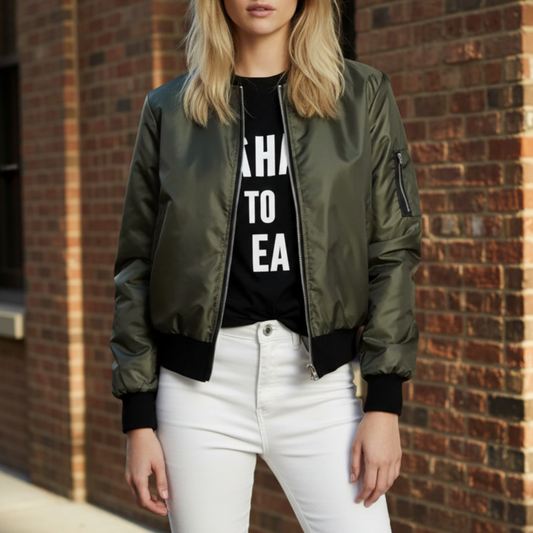Harlow | Women’s Zip-Up Bomber Jacket