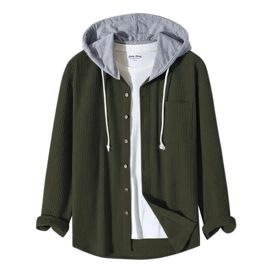 Merrick | Men’s Corduroy Button-Up Hoodie