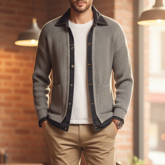 Beckham | Men’s Collared Knit Cardigan
