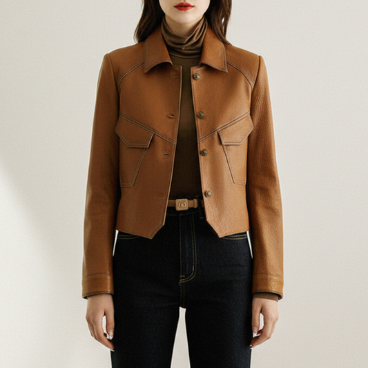 Bexley | Women’s Cropped Leather Jacket