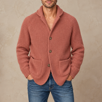 Brooksby | Men’s Ribbed Knit Cardigan