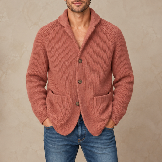 Brooksby | Men’s Ribbed Knit Cardigan