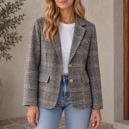 Gwendolyn | Women’s Plaid Tailored Blazer