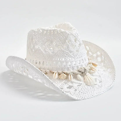 Francheska | Women’s Woven Shell Detail Cowboy Hat