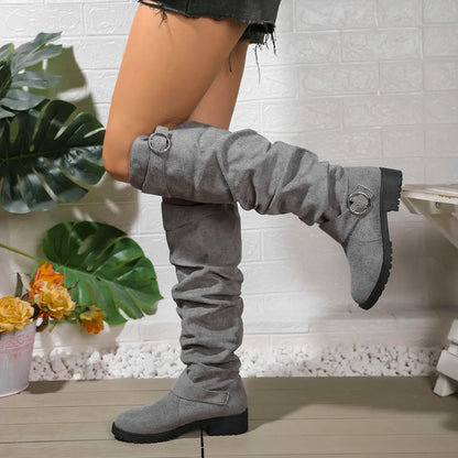 Cecily | Women’s Knee-High Buckle Boots