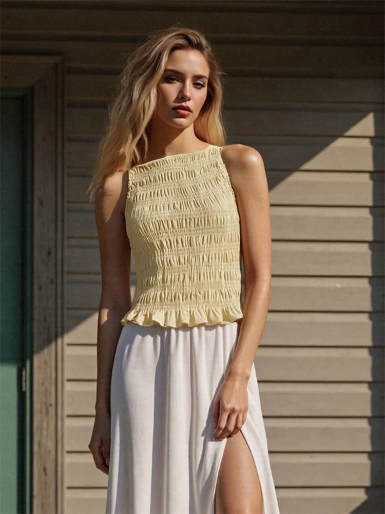 Maisie | Women’s Ruffle Sleeveless Blouse