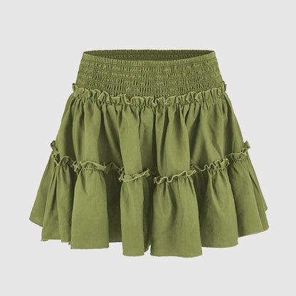 Sabrina | Women’s Flowy Leopard Ruffle Midi Skirt