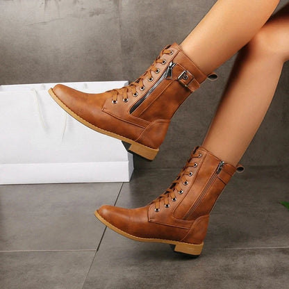 Brynlee | Women’s Lace-Up Mid-Calf Boots
