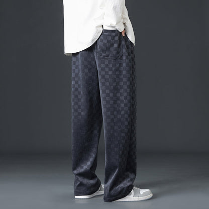 Redford | Men’s Checkered Wide-Leg Sweatpants