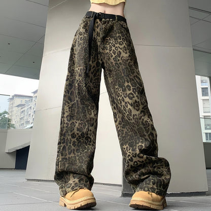 Hadley | Women’s Wide-Leg Leopard Print Jeans