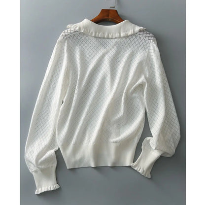 Irene | Women’s Céleste Diamond Knit Top
