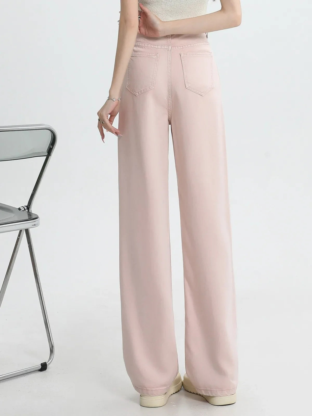 Nicole | Women’s Classic Pink Denim Jeans