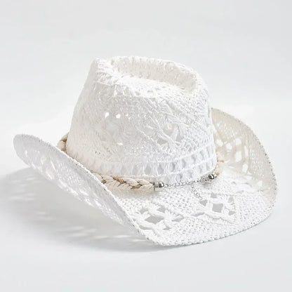 Francheska | Women’s Woven Shell Detail Cowboy Hat