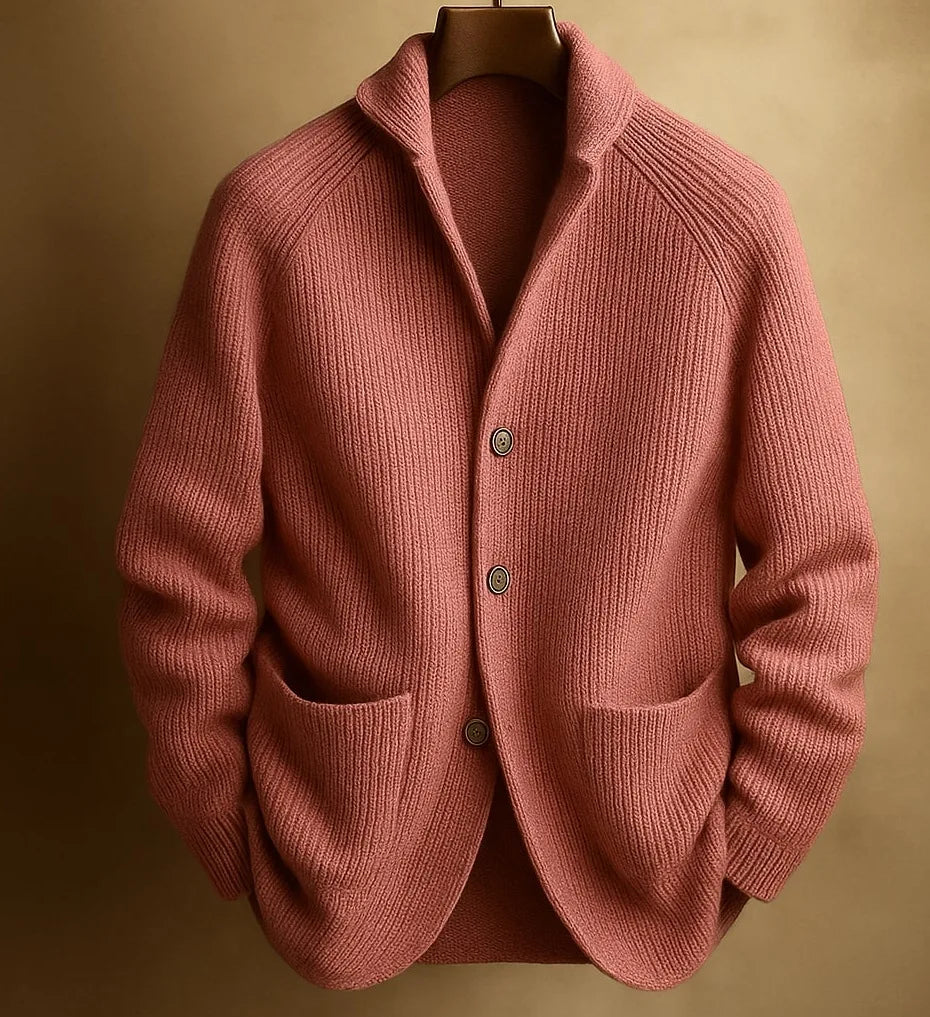 Brooksby | Men’s Ribbed Knit Cardigan
