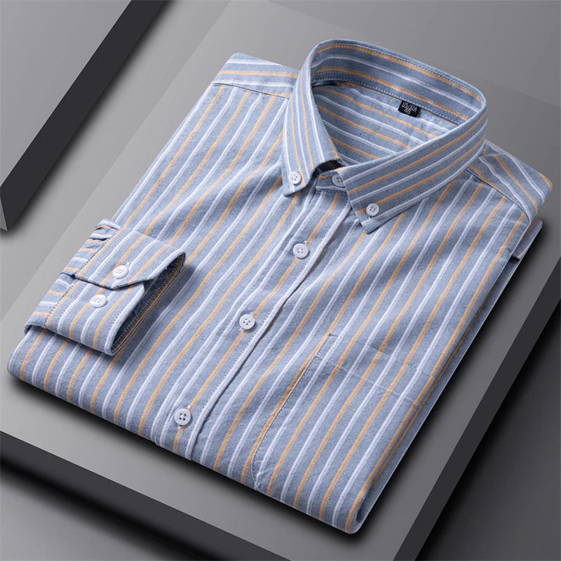 Stellan | Men’s Striped Oxford Button Up Shirt
