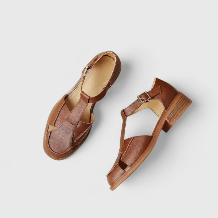 Janice | Women’s Buckle Strap Closed Toe Sandals