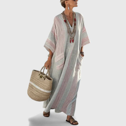 Rory | Women’s Elegant Bohemian Striped Maxi Dress