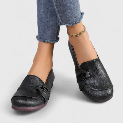 Maristella | Women’s Elegant Bow Detail Slip On Flats