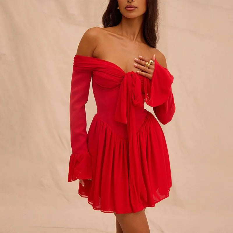 Madeline | Women’s Elegant Scarlet Muse Mini Dress