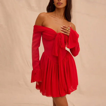 Madeline | Women’s Elegant Scarlet Muse Mini Dress