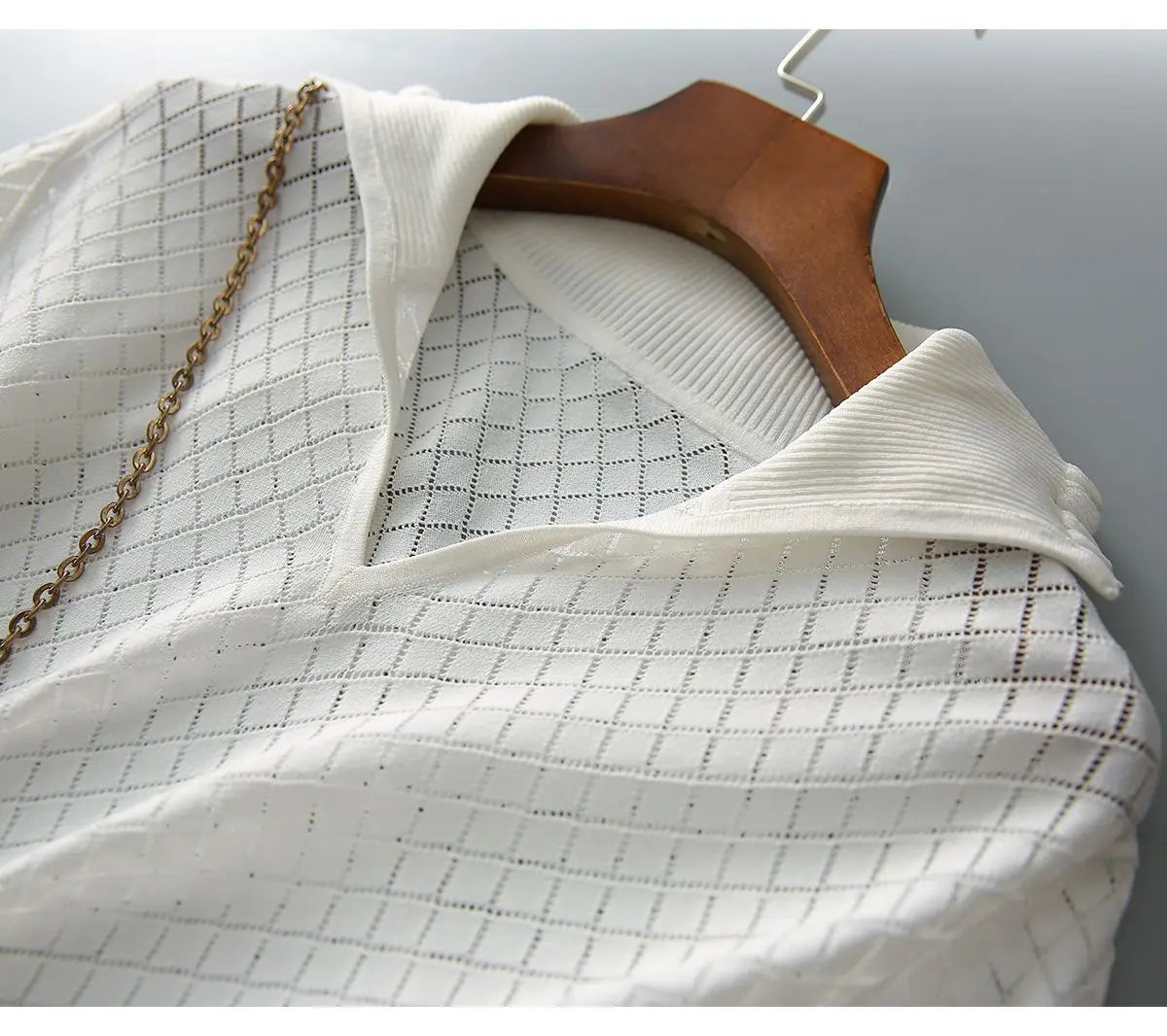 Irene | Women’s Céleste Diamond Knit Top