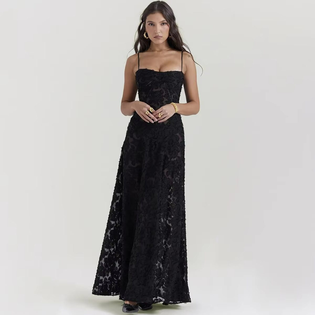 Athena | Women’s Lace Maxi Wedding Guest Dress