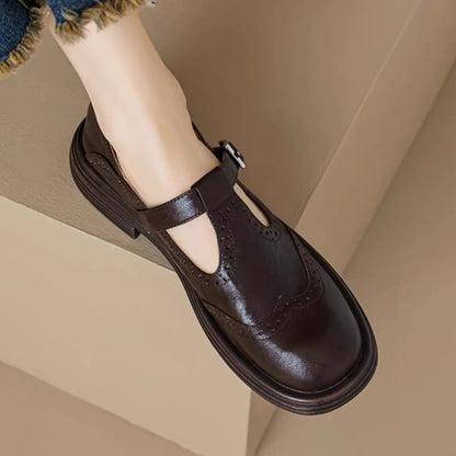 Wren | Women’s Classic Leather T-Strap Mary Jane Shoes