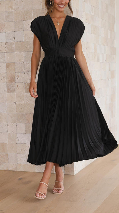 Angelica | Women’s Classic Pleated Maxi Dress