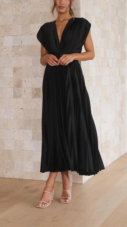 Angelica | Women’s Classic Pleated Maxi Dress
